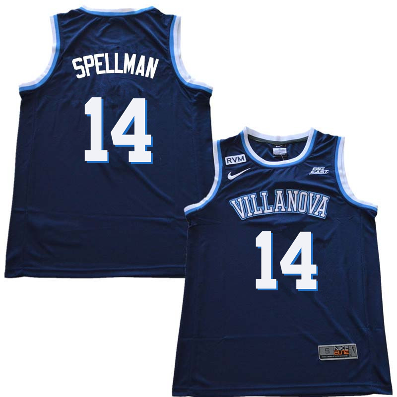 2018 Men #14 Omari Spellman Willanova Wildcats College Basketball Jerseys Sale-Navy